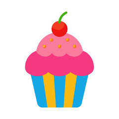 vector illustration of a cupcake