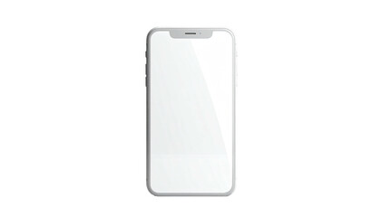 A sleek, modern white smartphone with a bright screen isolated on a black background