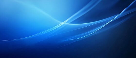 Abstract flowing lines in deep blue