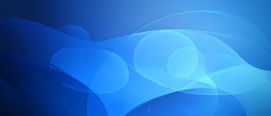 Abstract flowing blue shapes