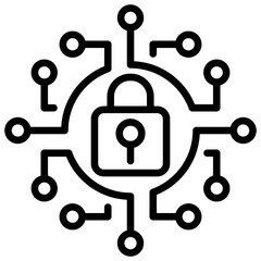 Fototapeta premium Cyber Security Icon