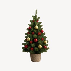 Festive potted Christmas tree decoration.