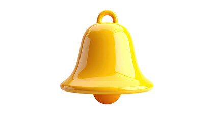 Shiny, golden bell icon with a loop handle, against a pure black background