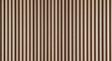 Close up modern vertical wood slat wall paneling natural light texture