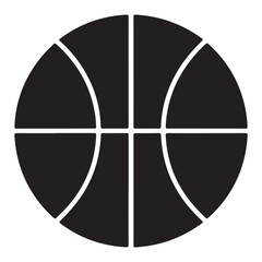 Dynamic basketball silhouette design isolated on white background