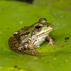 Fototapeta premium Frog on lily pad