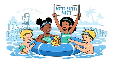 Pool Safety Message.