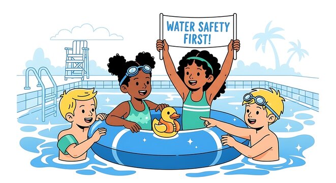 Pool Safety Message.