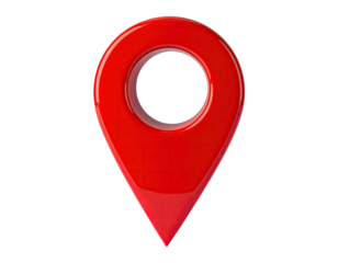 Red glossy map marker icon