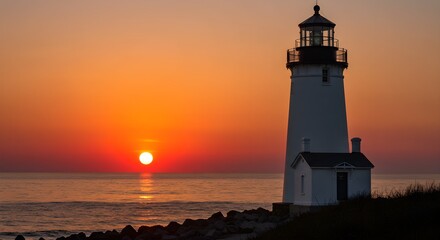 Lighthouse at sunset