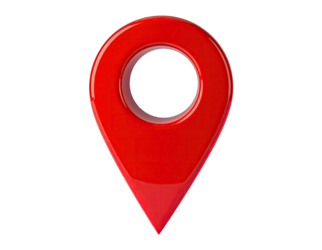 Red glossy map marker icon