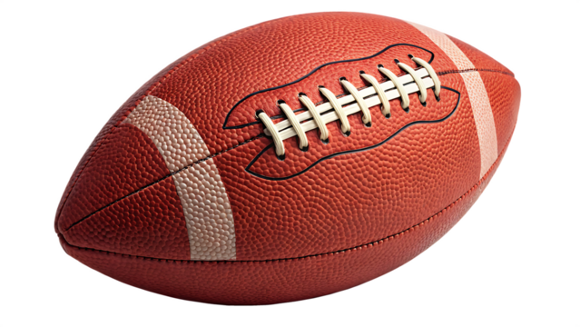 Gridiron glory passion for footvolley games cut out on PNG. AI GENERATED.