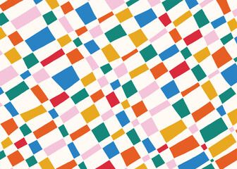 Abstract distorted checker board art pattern background. Vector illustration art backdrop
