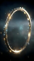 of twisting luminous ribbons forming infinite loop pattern