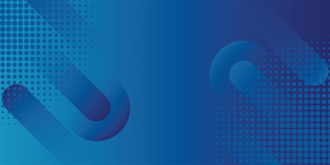 Modern dark blue abstract horizontal banner background with glowing geometric lines.