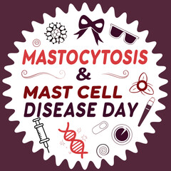 MASTOCYTOSIS and MAST CELL DISEASE DAY vector illustration