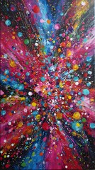 galaxy sky bursting with splattered stars and swirling indigo blue nebula forms