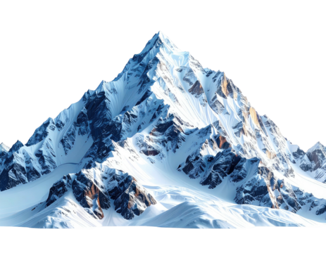 Snowy mountain peak, dramatic, icy, rugged