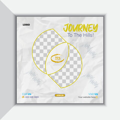 Adventure social media post design 