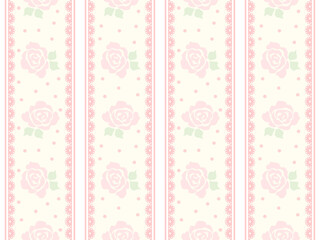 vector seamless pattern with pink flowers