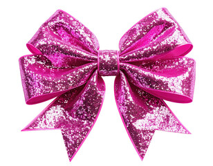 Magenta glitter bow