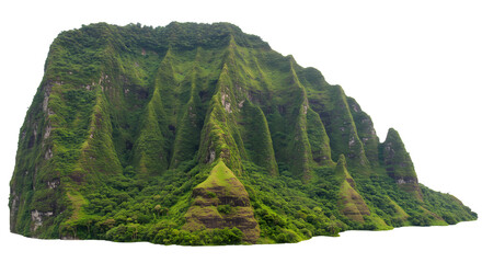 Breathtaking lush green mountain peaks create a stunning natural landscape perfect for travel blogs, ecological projects, and adventure themes