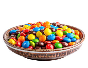 Colorful chocolate candies in a bowl