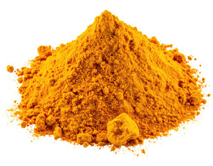 Pile of vibrant yellow spice powder