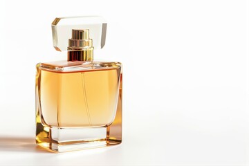 Luxury fragrance bottle Gold elixir sophisticated scent perfume gift on transparent background