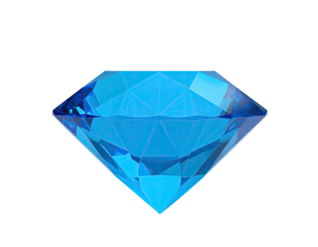 3D rendered brilliant blue diamond