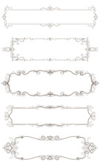 Vintage Decorative Frames Set Ornamental Borders for Design and Invitations