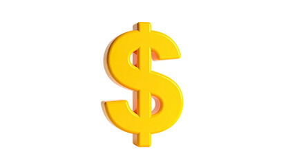 A golden dollar sign floats against a pure black background, illuminated