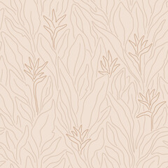 Abstract Bird of Paradise seamless pattern. Vector illustration flat design background. 