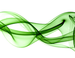 Abstract swirling, light-green smoke design