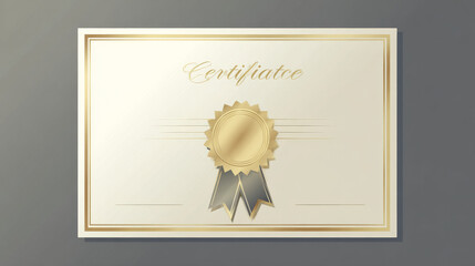 A sleek, contemporary certificate template design featuring gradient elements