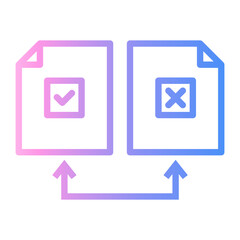 comparison Line Gradient Icon