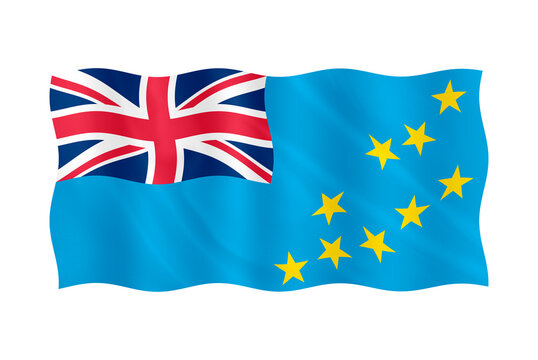Digital composite. ..Flag of Tuvalu.On October 1st Tuvalu celebrates its Independence Day. ..Tuvaluan..PNG file