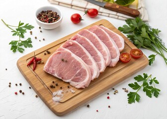 Fototapeta premium raw pork chops