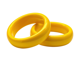 Two overlapping, bright yellow rings (1)