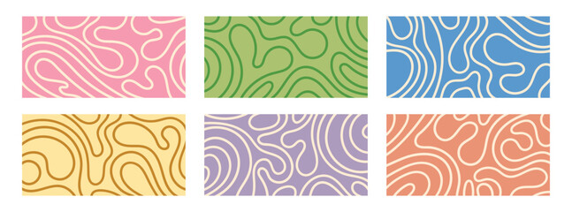 Abstract fluid wavy line banner. Curved line pattern. Striped background. Vector illustration