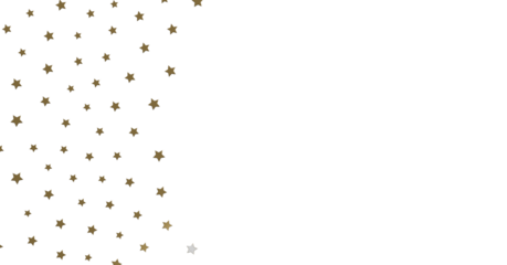 Gold Stars on White Background