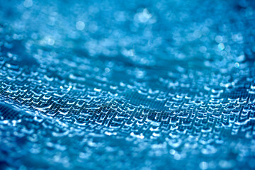 Abstract water liquid droplets on lace lines boketh soft beautiful background