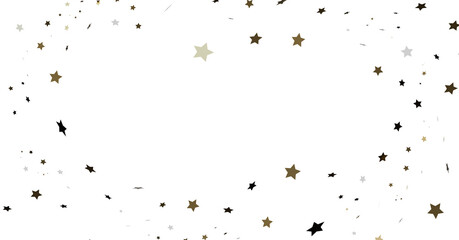 Obraz premium Scattered Stars on White Background