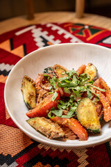 Traditional Georgian salad with herbs and spices