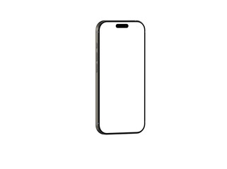 High-quality stock photo of a modern smartphone with a blank screen, perfect for app presentations or website designs. Clean and minimalist.
