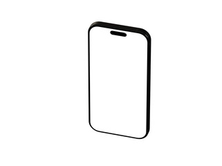 High-quality image of a modern smartphone with a blank screen, perfect for app presentations or website designs.