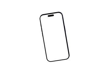 Clean, minimalist smartphone mockup with blank screen. Perfect for app presentations or website designs.