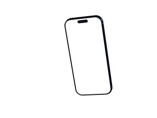 Clean smartphone mockup, perfect for app presentations or tech designs.  Isolated on white background.