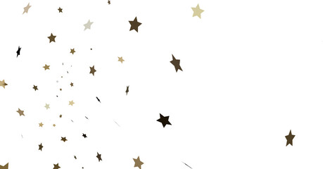 Falling Stars on White Background