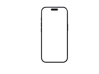 Clean smartphone mockup with blank screen. Perfect for app presentations or website design.